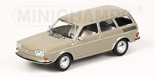 VW 411 LE Variant (Typ 4), Modell 1969-1972, savannenbeige, Minichamps, 1:43, PC-Box