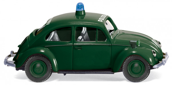 Polizei - VW Käfer 1200, Modell 1962, tannengrün, POLIZEI, Wiking, 1:87, mb