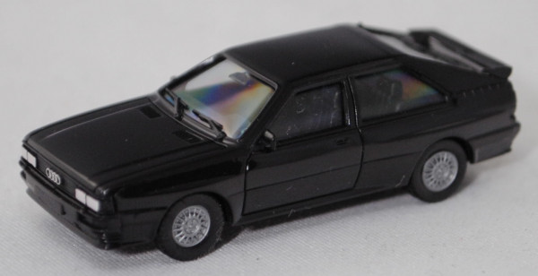 Audi quattro (B2, Typ 85Q, Mod. 1980-1982), schwarz, innen schwarz, Herpa, 1:87, mb (nicht original)