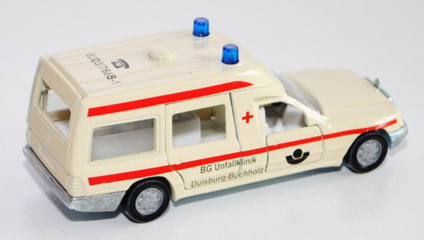 Mercedes 260 E Binz-Ambulanz, hellelfenbein, BG Unfallklinik Duisburg-Buchholz, B7