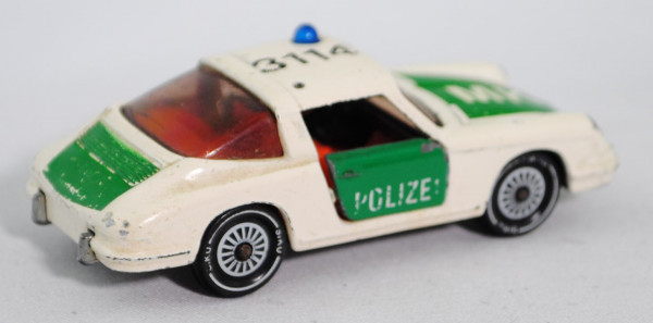 00009 Porsche 911 Targa (Typ Urmodell, Modell 1965-1973) Autobahn-Streifenwagen, cremeweiß/minzgrün,