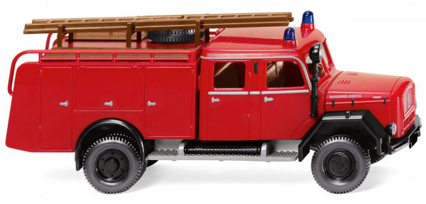 Feuerwehr - Magirus (Modell 1963-1968) Tanklöschfahrzeug TLF 16, rot/schwarz, Wiking, 1:87, mb