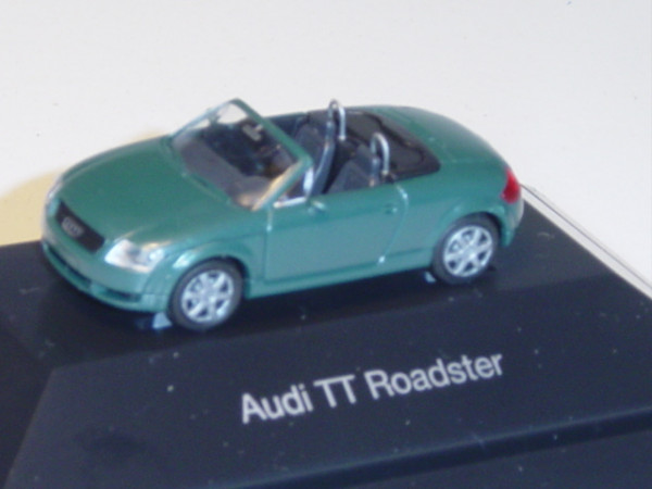 Audi TT Roadster, Mj. 1999, hell-blaugrün, ohne Heckspoiler, Rietze, 1:87, Werbeschachtel