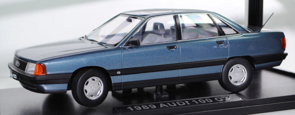 Audi 100 2.3 E (Baureihe C3, Typ 44, Facelift 88, Mod. 1988-1991), lago metallic, TRIPLE9, 1:18, mb