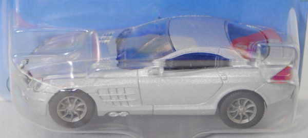 00000 Mercedes-Benz SLR McLaren (C 199, Mod. 2004-2008), silbergraumet., SIKU, 1:55, P28b vergilbt