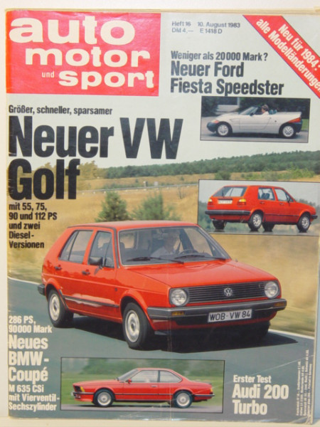 auto motor und sport, Heft 16, 10. August 1983
