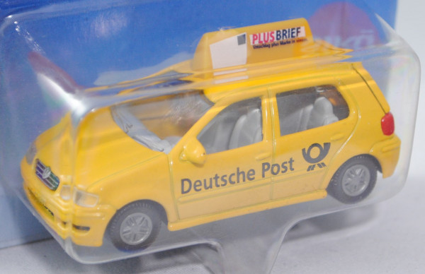 VW Polo 1.4 Steilheck (Typ 6N2 oder 6N Facelift, Modell 1999-2001) Briefpost, signalgelb, innen lich