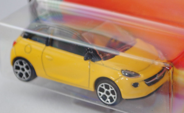 Opel Adam (Modell 2013-) (Nr. 202A), kadmiumgelb, Dach schwarz, majorette, 1:55, Blister (STREET CAR