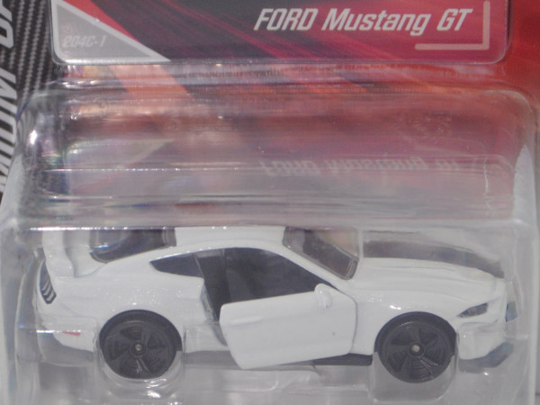 Ford Mustang 5.0 Ti-VCT V8 GT (Typ VI facelift, Mod. 2017-), weiß, Nr. 204C-1, majorette, 1:64, mb