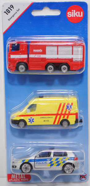 06100 CZ Emergency Set mit Scania R380+Mercedes-Benz Sprinter II+VW Golf VI, HASICI / POLICIE, P29e