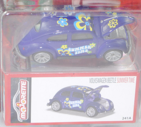 VW Beetle / Käfer Standardlimousine (Typ 11, Mod. 53-57) Summertime, violett, majorette, 1:64, mb