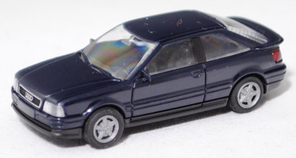 Audi Coupé S2 (B3 Facelift, Typ 89, Mod. 90-95), schwarzblau (brillantblau), Rietze, 1:87, Werbebox