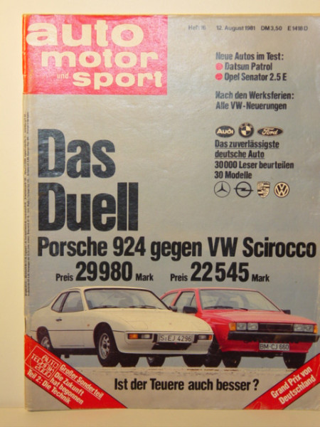auto motor und sport, Heft 16, 12. August 1981