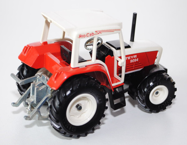 Steyr 9094 Traktor, reinweiß/verkehrsrot, ProCab in rot auf den Seiten der Kabine
