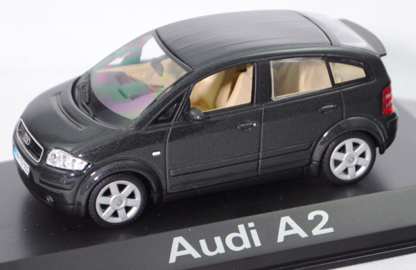 Audi A2 1.4 / 1.4 TDI (Typ 8Z, Vorfacelift, Mod. 00-03), piniengrün perleffekt, Minichamps, 1:43, mb