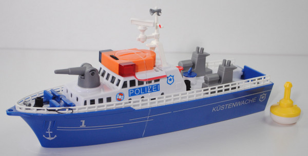 00000 schwimmfähiges Polizeiboot, weiß/blau, mit Licht- und Soundmodul, SIKU WORLD, L18