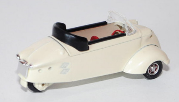 Messerschmitt Kabinenroller KR201 (offener Roadster), Modell 1957-1964, hellelfenbein, Dach der Fahr