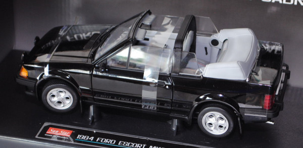 Ford Escort MK3 XR3i Cabriolet (3. Generation), Baujahr 1984, Modell 1982-1986, schwarz, Sun Star, 1