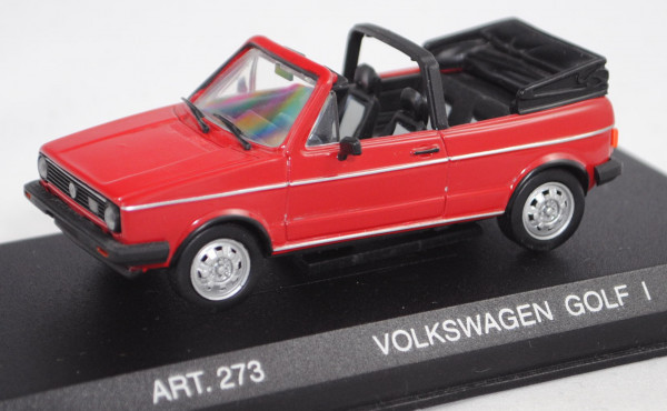 VW Golf I Cabriolet GLI (Typ 155, Erdbeerkörbchen, Mod. 1979-1982), signalrot, DetailCars, 1:43, mb
