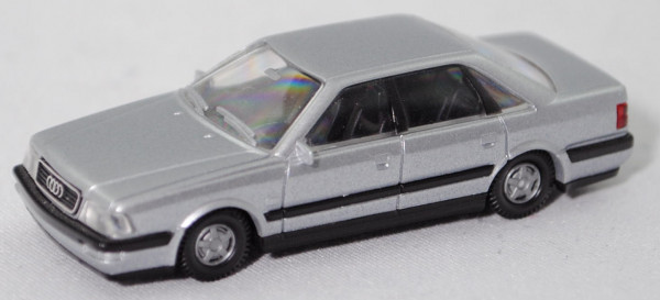 Audi V8 (Baureihe D11, Typ 4C, Mod. 88-94), silbermet. (vgl. kristallsilber met.), Rietze, 1:87, mb