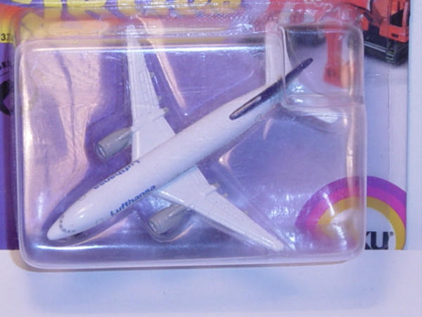 00000 Boeing 737-300 (2. Generation, Modell 1984-1999), reinweiß, Lufthansa, SIKU, ca. 1:502, P24 mi