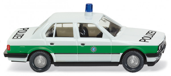 Polizei - BMW 320i (Typ E30), Modell 1982-1994, weiß/minzgrün, POLIZEI, Wiking, 1:87, mb