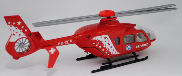 03900 Eurocopter EC 135 Hubschrauber, verkehrsrot, AIR ZERMATT / AIR ZERMATT / HB-ZEF, 1:55, L16n We
