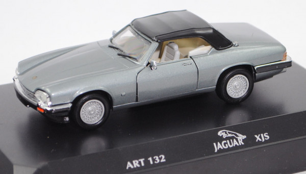 Jaguar XJS Convertible m. Soft Top (Serie 3/Facel., Mod. 91-93), blaugraumet., DetailCars, 1:43, mb