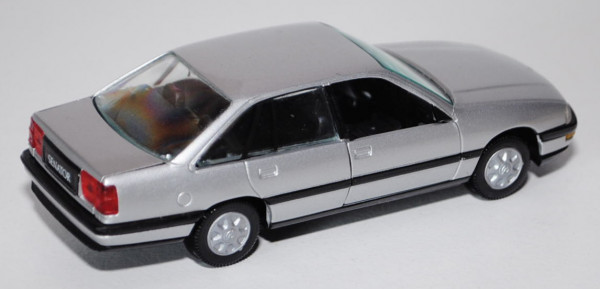 Opel Senator (Typ B, Viertürer, Stufenheck), Modell 1987-1993, silber, Türen + Heckklappe zu öffnen,