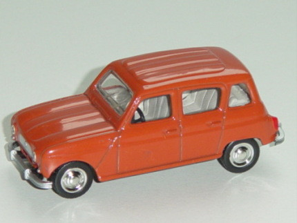 Renault 4L, Baujahr 1964, Modell 1961-1967, dunkel-lachsrot, 1:54, Norev RETRO, mb
