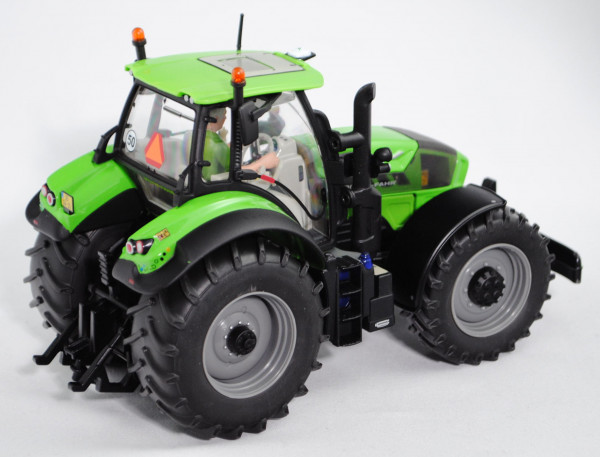 Deutz-Fahr Agrotron 7210 TTV Traktor mit Frontgewicht, gelbgrün/mattschwarz, mit Fahrer, 27ste LANDB