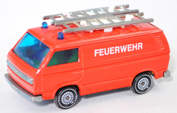 00001 VW Transporter (T3, Modell '80, Mod. 79-82) Feuerwehr-Gerätewagen, FEUERWEHR, SIKU, 1:60