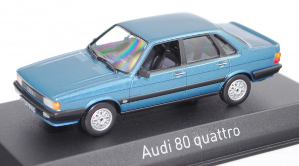 Audi 80 GTE quattro (B2 facelift, Mod. 84-86), oceanicblau metallic, Norev, 1:43, PC-Box