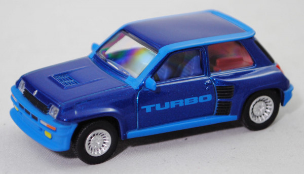 Renault 5 Turbo (1. Generation, Fahrzeugtyp 822000, Modell 1980-1982), olymp-blau, Norev, 1:54, mb