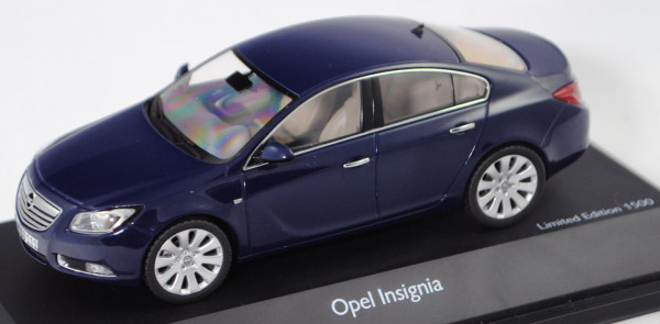 Opel Insignia A Limousine (1. Generation, Typ G09, Mod. 2008-2013), royalblau, Schuco, 1:43, PC-Box