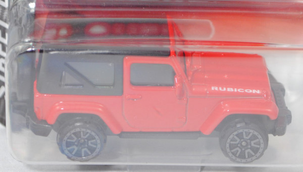 Jeep Wrangler Rubicon mit Hardtop (Typ JK, Mod. 07-18), rot, Verdeck schwarz, majorette, 1:60, mb