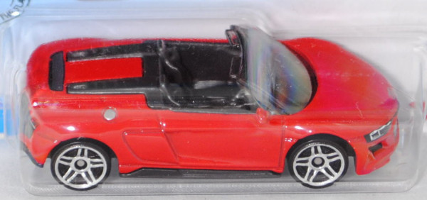 Audi R8 Spyder V10 (2. Gen., Baureihe 4S, Facelift 2019, Mod. 2019-), rot, Hot Wheels, 1:64, Blister