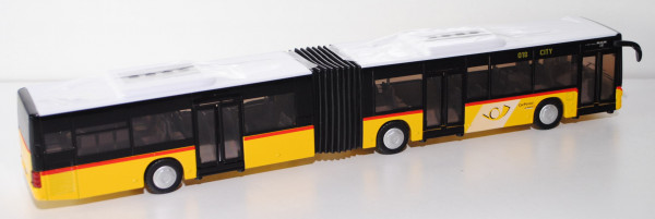 03900 MAN Lion\'s City G Gelenkbus (Typ A23, Modell NG 263), gelb, Dach weiß, Druck PostAuto, L17mpK