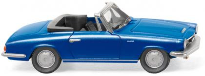 Glas 1700 GT Cabrio, Modell 1964, blaumetallic, Verdeck schwarz, Wiking, 1:87, mb
