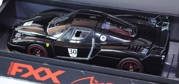 Ferrari FXX Evoluzione Michael Schumacher, Modell 2007, schwarz, Nr. 30, ELITE, 1:18, mb (Limited Ed