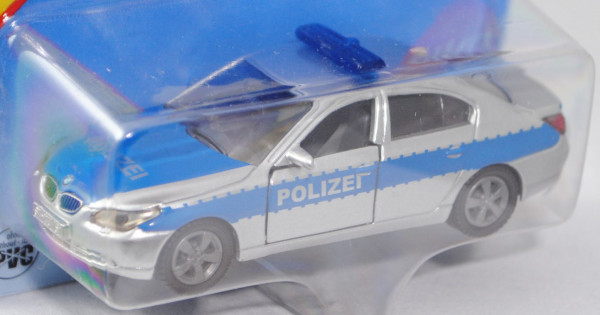 00007 BMW 545 i (Typ E60, Modell 2003-2007) Polizei-Streifenwagen, weißaluminiummetallic, innen stau