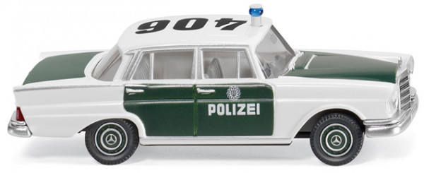 Polizei - Mercedes 220 S, weiß/tannengrün, POLIZEI / 406, Wiking, 1:87, mb
