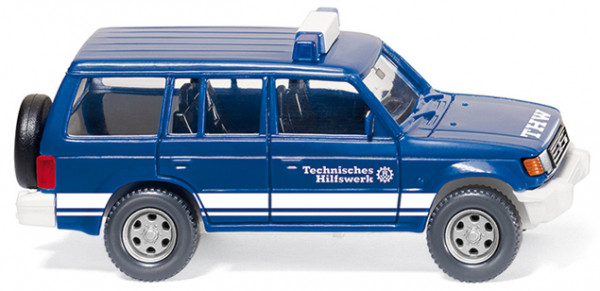 THW - Mitsubishi Pajero (Typ V20), Modell 1990-2000, ultramarinblau, Technisches / Hilfswerk / THW,