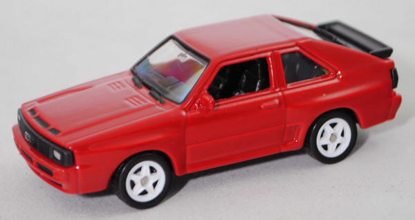 Audi sport quattro (Typ 85Q, Modell 1984-1986), tornadorot, Welly, 1:58, Werbebox (Limited Edition)