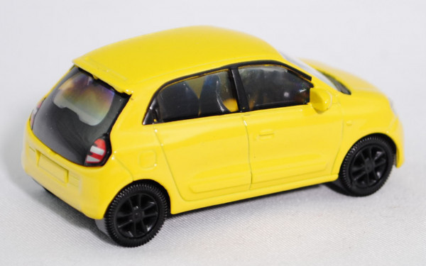 Renault Twingo (Typ Twingo III, Modell 2014-), zinkgelb, Felgen schwarz, ca. 1:61, Norev SHOWROOM, m