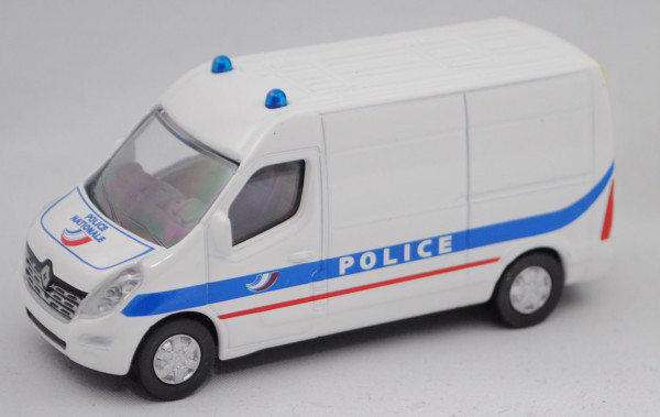 Renault Master III (3. Gen., Facel., Mod. 15-19) Kastenwagen Polizei, weiß, POLICE, Norev, 1:64, mb