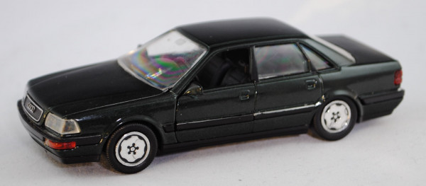 Audi V8 (D11, Typ 4C, Modell 1988-1994), tannengrünmetallic, Aero-Felgen, Schabak, 1:43, Werbebox