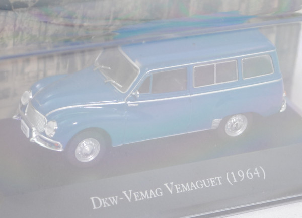 DKW-Vemag Vemaguet 1001 (Modell 1963-1965, Baujahr 1964), blau, De Agostini, 1:43, PC-Box