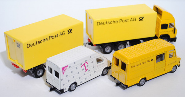 Post und Telekom-Set, mit Iveco TurboStar Koffer-LKW mit Anhänger (vgl. 3421), Mercedes Sprinter Pos
