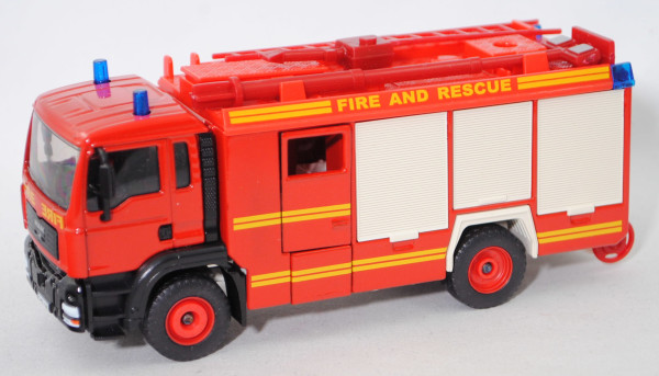 00600 Hilfeleistungslöschfahrzeug HLF MAN TGA 18.460 M Feuerwehr (Rosenbauer), rot, FIRE AND RESCUE